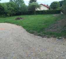 Terrain apr&egrave;s r&eacute;alisation acc&egrave;s part terrassier ext&eacute;rieur