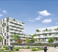 Résidence vue depuis la future coulée verte