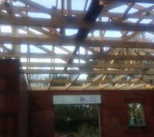 Charpente vue de l'intérieur