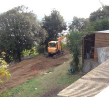 Voici les photos du terrassement du terrain