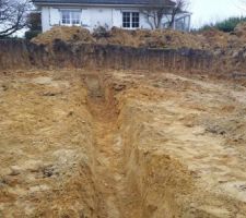 Terrassement fini
Il y a plus qu'a attendre le camion toupie et la livraison des mat&eacute;riaux