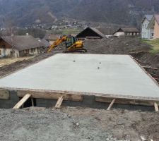 D&eacute;but de la dalle