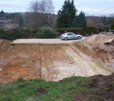 Terrassement et chemin d'acces terminé