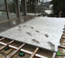 Terrasse en cours de pose