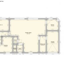 Plan de la maison (épaisseur des mur à ne pas prendre en compte)