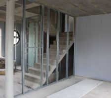 Cloison escalier