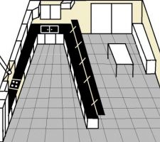 Plan de cuisine et salle à manger