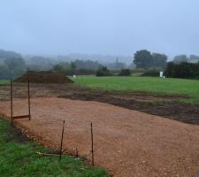 Accès chantier et positionnement maison une semaine après une ouverture du chantier le lendemain la signature de l'acte authentique (terrain)