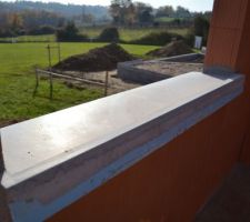 Rebord de fenêtre en poystyrène expansé /béton