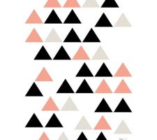 Idée pour le mur blanc  côté bureau corail et noir