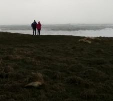 Les cotes bretonnes dans la tempête.