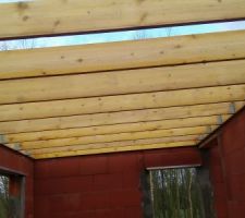 Charpente au dessus du palier