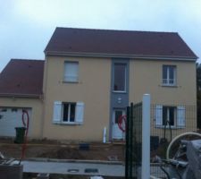 Mose sn place des fondations du prtail avec une dalle de 5x2m pour deux regards.