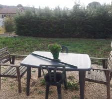 Notre "jardin". clotures ok mais le reste me désespère.