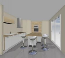 Projet cuisine blanc/BOIS