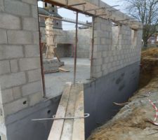 Vue sur future porte fenêtre côté jardin