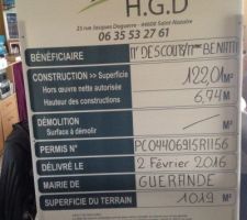 Un beau panneaux de chantier qui fait plaisir.apres acceptation du permis de construire.

#H.G.D