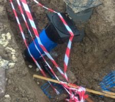 Enfin, on a l'eau. Les travaux vont pouvoir commencer.