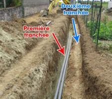 Tranchée technique
1ere tranchée pour TAE et eaux pluviales