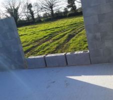 Baie vitr&eacute;e du salon