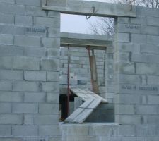 Ouverture sur futur escalier pour aller aux chambres