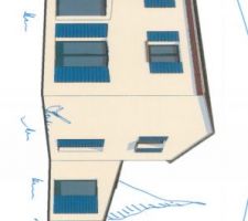 Modèle CARLA 125 M2 sans toit 4 pentes car non autorisé