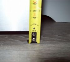 Exemple de défaut de planéité de notre plancher un an après la réception.
