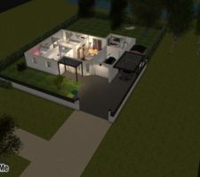 Vue extérieure de nuit sur Home By Me