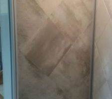 Choix carrelage salon couloir cuisine , carreaux de 40x40cm aspect beton bronze