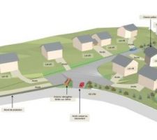Vue 3D du lotissement.