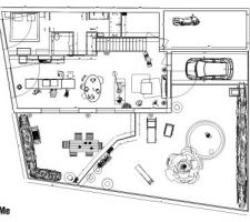 Plan façon "dessin" généré automatiquement