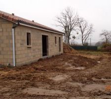 Pose drain , gaine et puit perdu