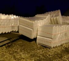 Livraison de l'isolation plancher