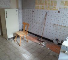 Meubles retirés dans la cuisine, future chambre