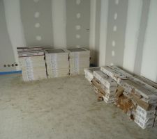 Une partie de la livraison du carrelage