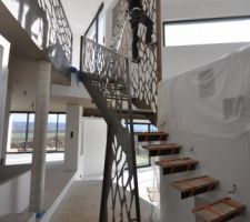 Ponçage escalier