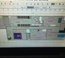 Plan effectué par moi pour proposition à l'architecte