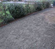 Préparation pour l'aménagement de la cour ( terrasses, enrobés et pavés )