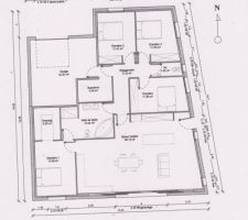 Plan maison pp 150 m²