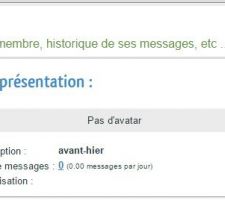 Inscrit depuis avant hier
