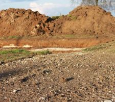 Excavation et le chemin d'accès