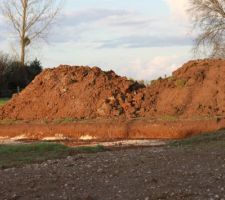 Excavation et le chemin d'accès