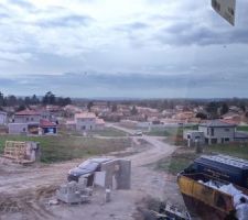 La vue depuis une des chambres de l'étage