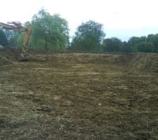 Terrassement du bassin de rétention