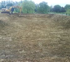 Terrassement du bassin de rétention