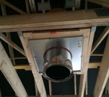 Pose du conduit de fumée