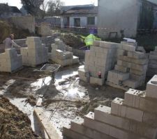 Début de construction du vide sanitaire