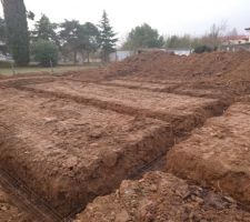 Fondation profondeur 70 cm largeur 60 cm environ