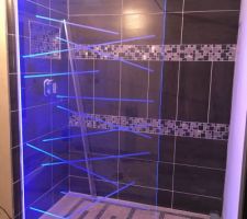 Paroi de douche led rgd