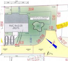 Implantation, avec le Nord ajout&eacute;